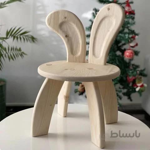صندلی چوبی کودک طرح خرگوش کد 5558