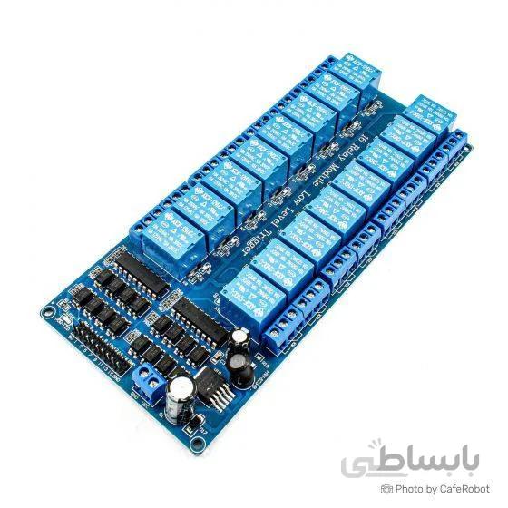 ماژول رله 12 ولت 16 کاناله
