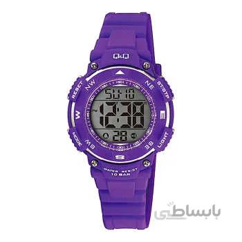 ساعت مچی دیجیتالی کیو اند کیو مدل m149j003y به همراه دستمال مخصوص برند کلین واچ