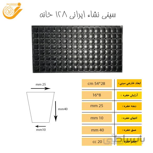 سینی کشت ایرانی 128خانه