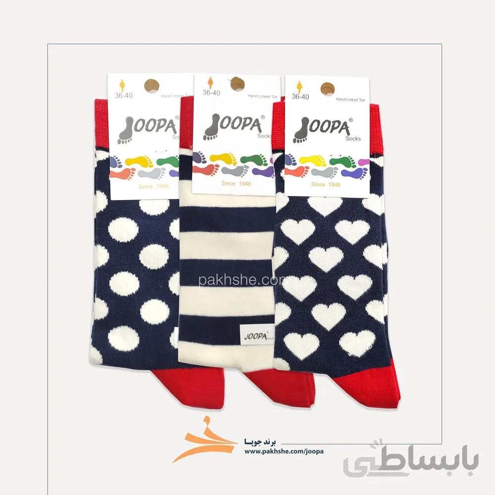 جوراب ساق بلند زنانه طرح برند جوپا کد 1240