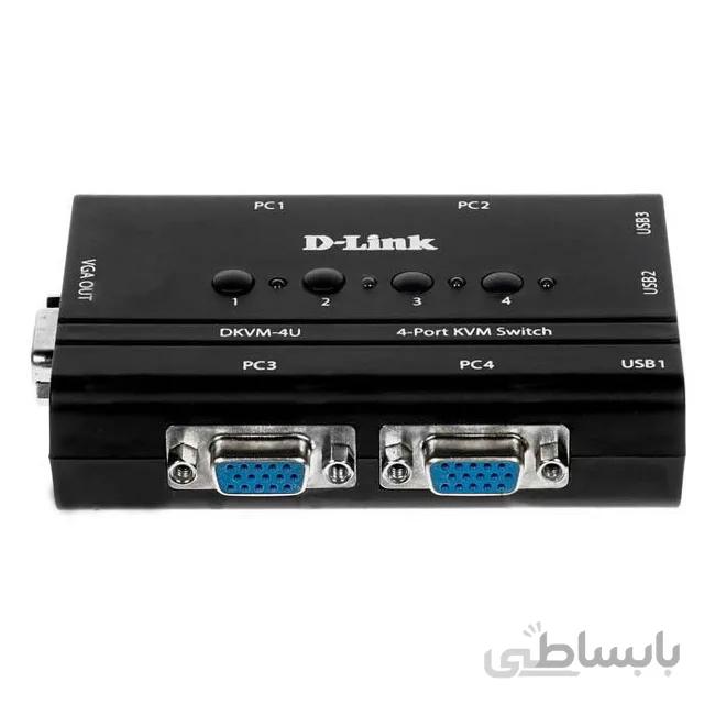 سوئیچ 4 پورت کی وی ام USB دی لینک مدل DKVM-4U