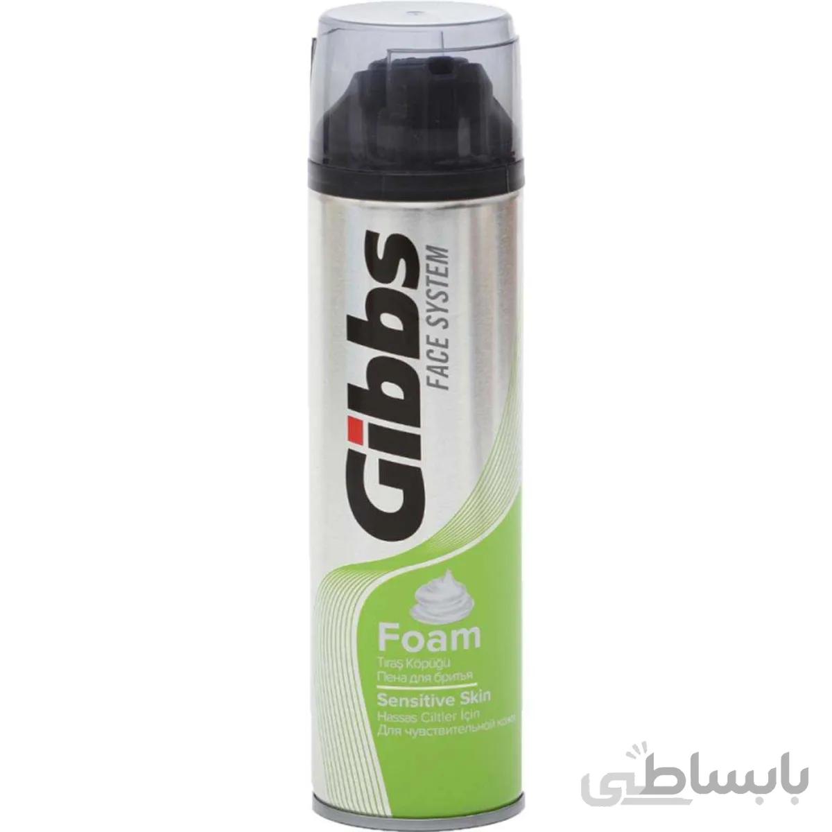 فوم اصلاح مردانه برای پوست های حساس گیبس Gibbs