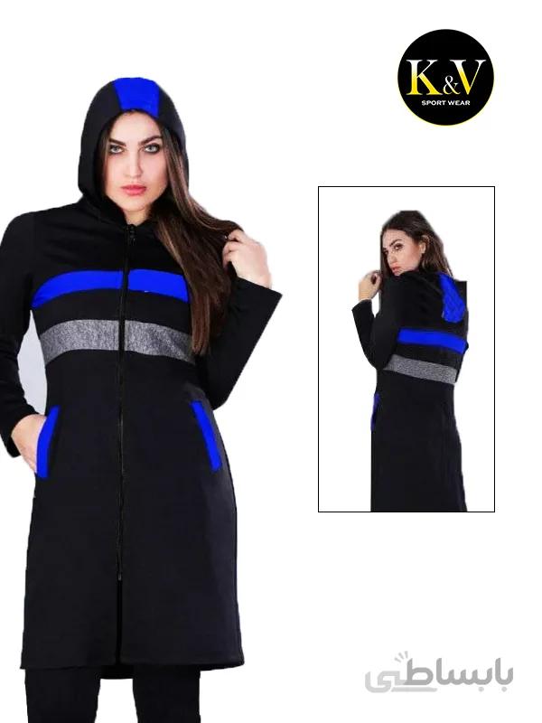 ست مانتو شلوار ورزشی کلاهدار زنانه کد 001 ا Manto set of womens sports pants with hood code 001