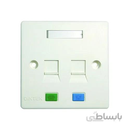 قاب دو پورت شبکه دینتک