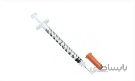 سرنگ یکپارچه انسولین آوا حجم 1 میلی‌لیتر با سرسوزن گیج 31 و طول 8 میلی متر Ava Insulin Syringe 1 ml(بسته 40 عددی)