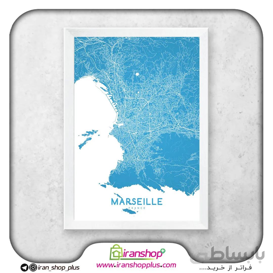 تابلو نقشه شهر مارسی با تم Mapsies Maps