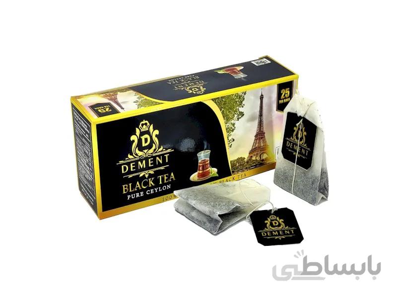 چای سیاه ساده کیسه ای دمنت بسته 25 عددی