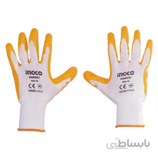 دستکش کف مواد نیتریل اینکو مدل HGNG01 سایز XL