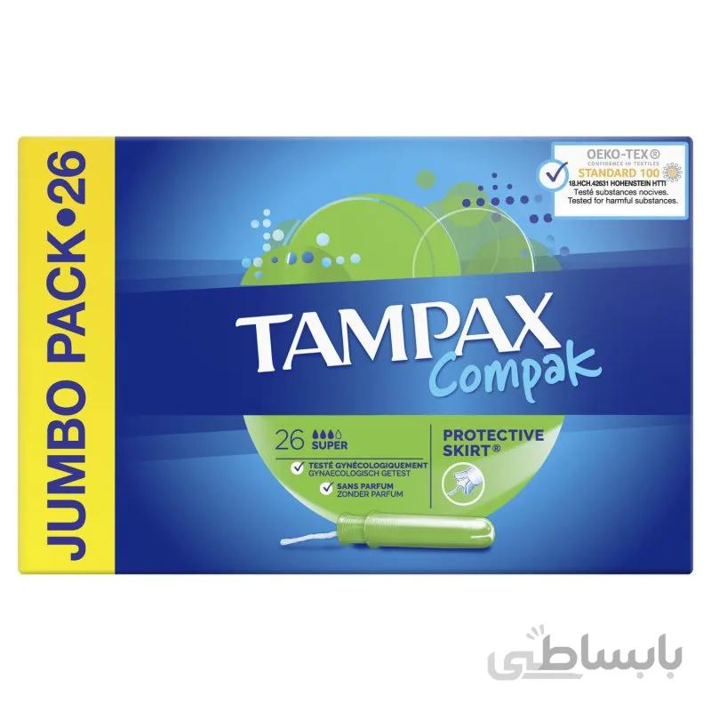 تامپون تامپکس مدل Super Compak بسته 26 عددی