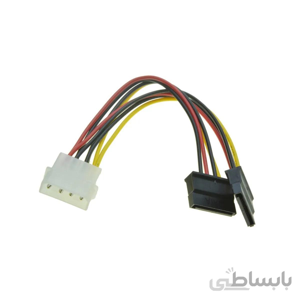 کابل تبدیل برق 4 پین به ساتا دوبل