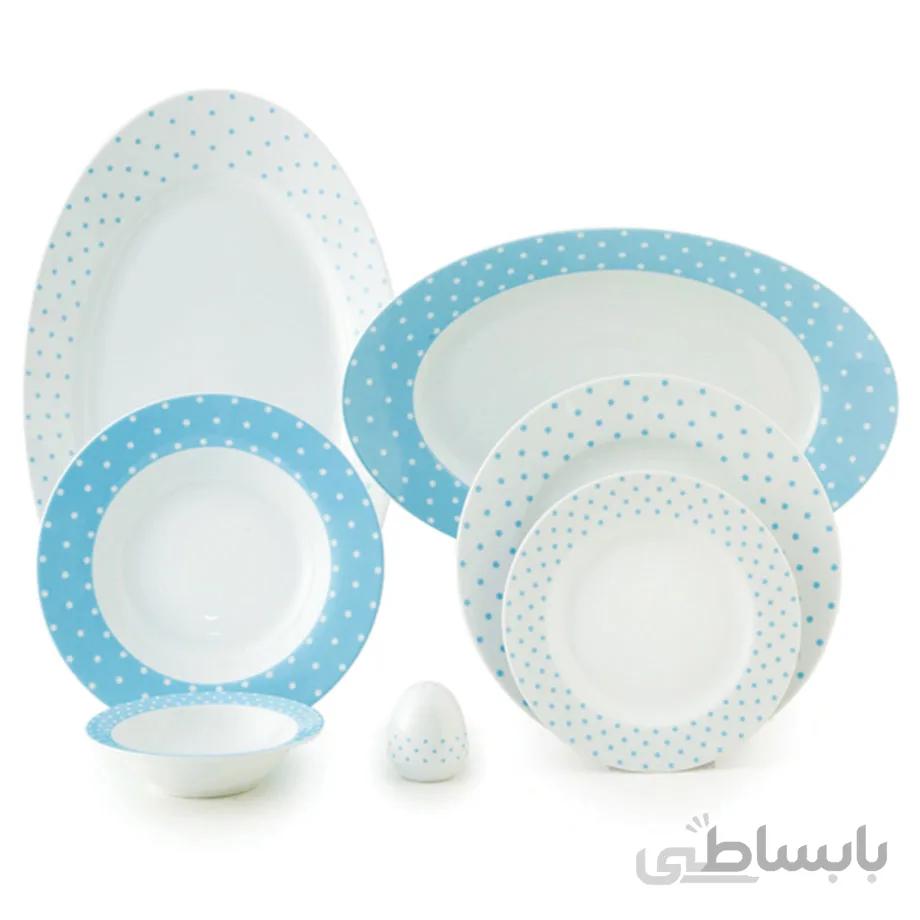 سرویس چینی 102 پارچه چینی زرین سری ایتالیا اف مدل اسپاتی