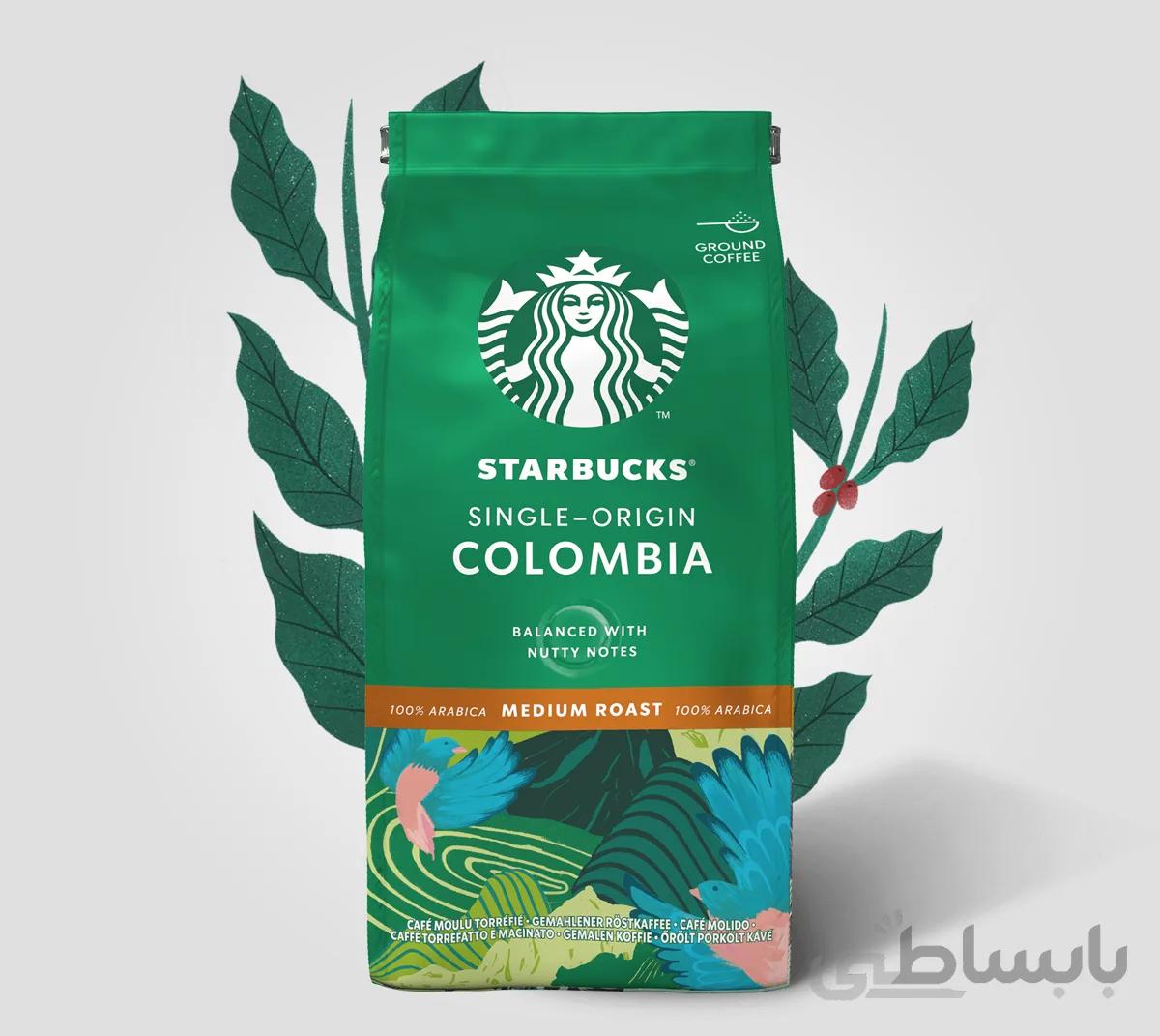 پودر قهوه استارباکس کلمبیا سینگل اورجین 200گرم ا Starbucks Colombia single origin 200gr