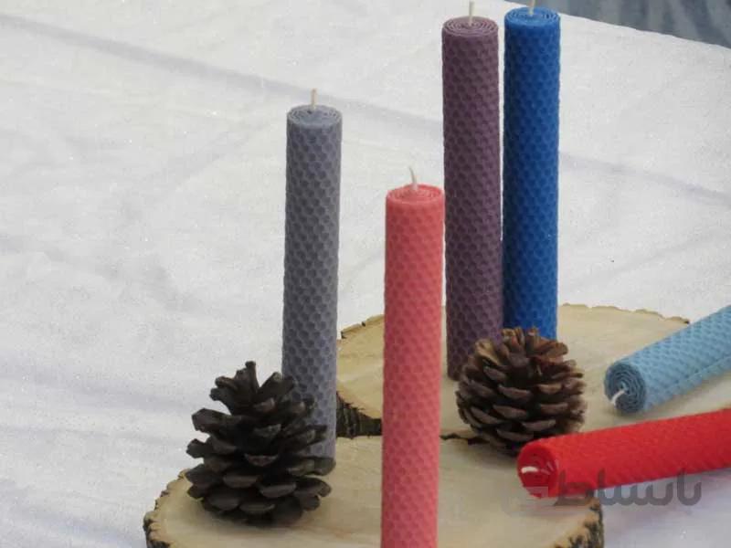 شمع مومی رنگی، سایز 18 در 2.5