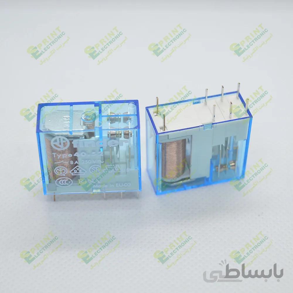 رله 24 ولت کتابی 8 پایه 8 آمپر کتابی Finder 40.52.9.024.0000