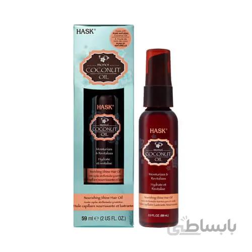 روغن موی نارگیل خالص آمریکایی هاسک (Hask) حجم ۵۹ میل
