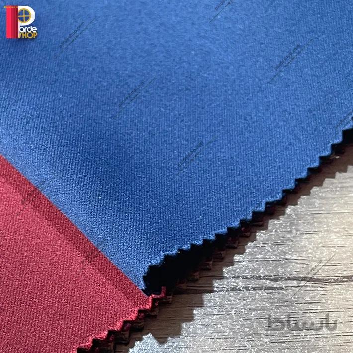پرده آستر بلک اوت مدل ساده رنگ آبی کاربنی همراه دوخت و نوار