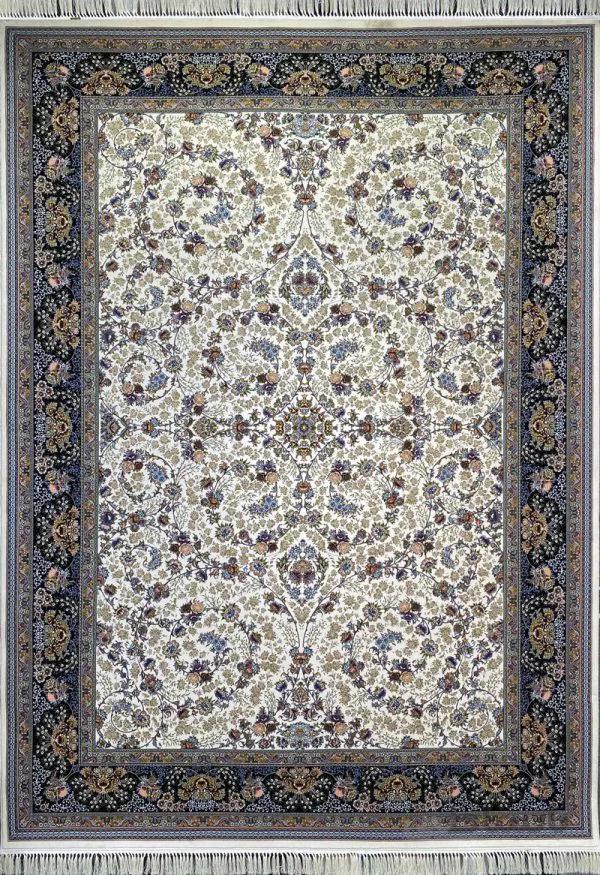فرش طرح گل افشان کرم