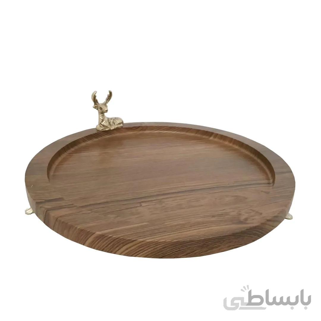 سینی چوبی گرد مدل گوزن