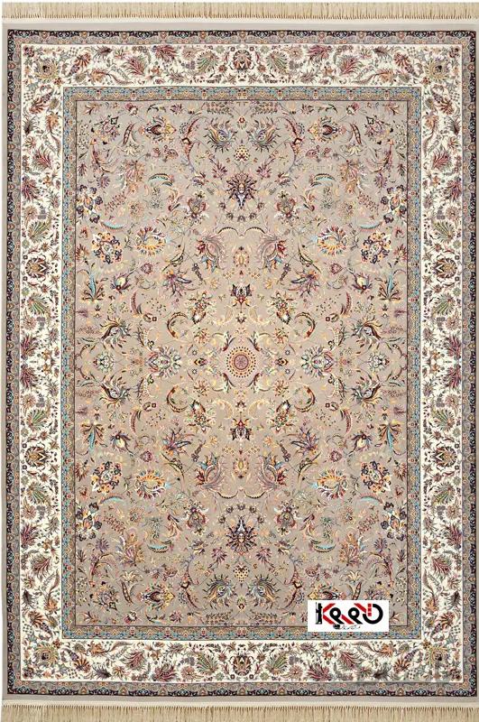 فرش کاشان طرح گل افشان فیلی 1200 شانه