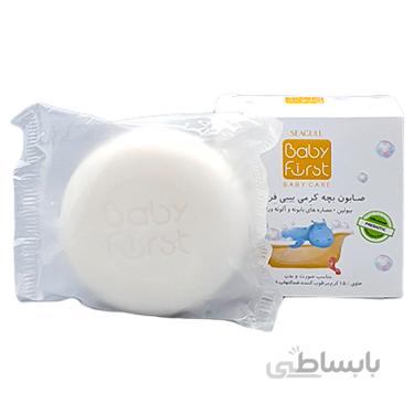 صابون بچه کرمی بیبی فرست مناسب صورت و بدن 75 گرمی سی گل