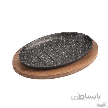 تابه چدن گریل مدل Sitrin با تخته چوبی