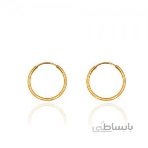 گوشواره حلقه ای طلا در پنج سایز کد CE395