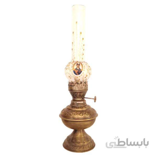 چراغ گردسوز برنجی طرح قلم آنتیک سایز متوسط کد ۹۲۸