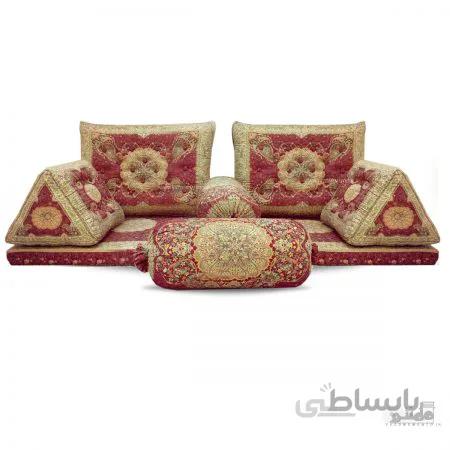 ست سنتی هفت تکه پشتی ترمه افشار زرشکی