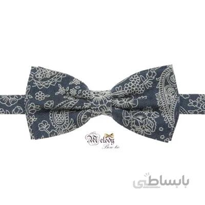 پاپیون سری مندو - مردانه (لی نقش بته جقه سفید)