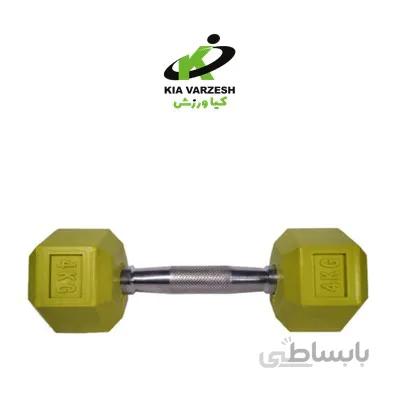 دمبل ۶ ضلعی رنگی ۴ کیلویی - مشخصات، قیمت و خرید ا colored hexagonal dumbbell 4 kg