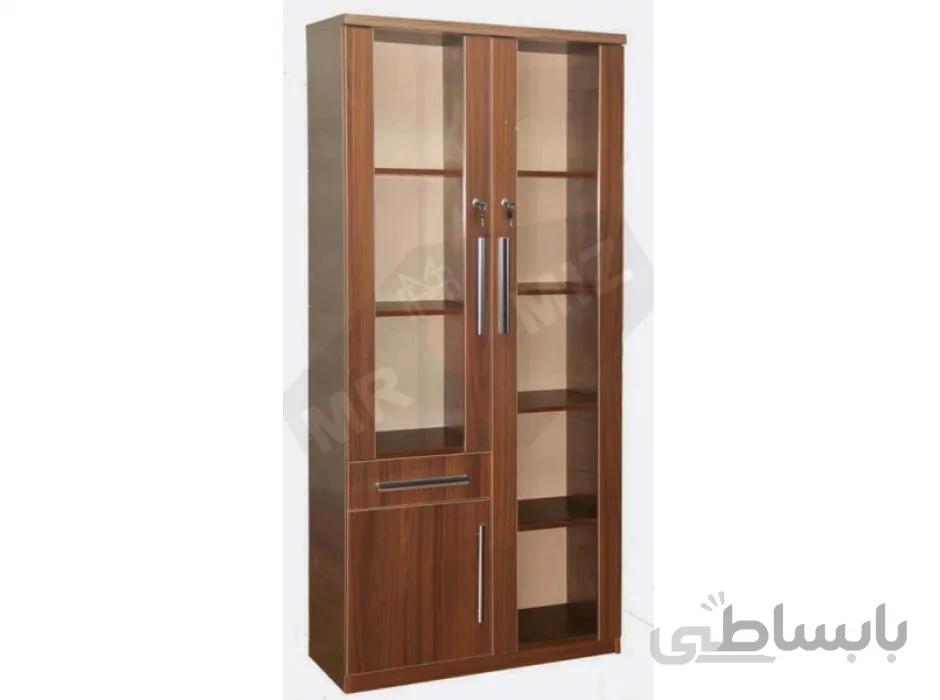 کتابخانه قابدار شیشه ایی مدل اران کد d220