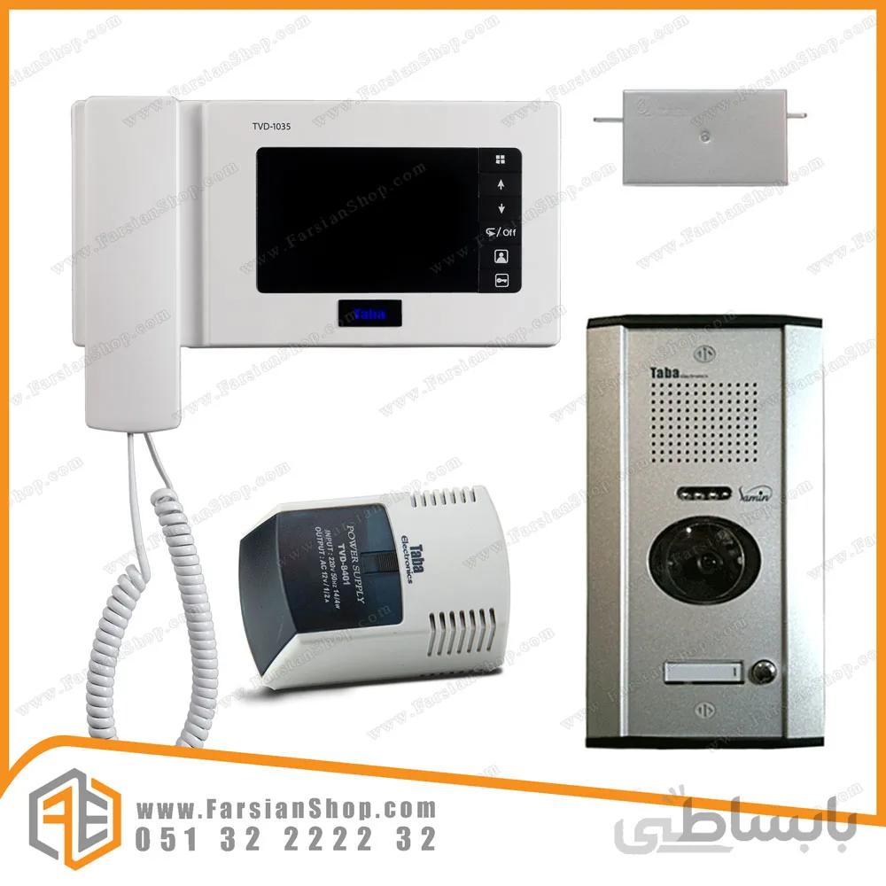پکیج کامل آیفون تصویری تابا مدل 1035 با پنل 1820 ثمین