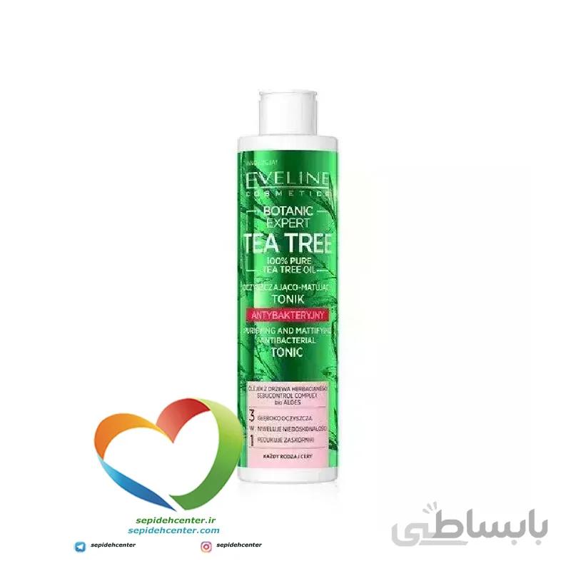 تونیک ضد باکتری ولایه بردار چای اولاین Eveline TonicTea حجم 225 میلی لیتر