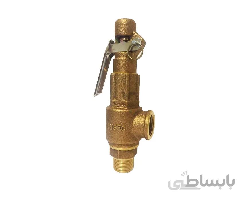 شیر اطمینان برنجی دسته دار 1/2 اینچ استار