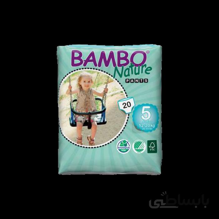 پوشک بچه بامبو سایز 5 شورتی
