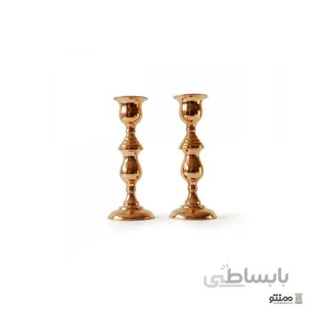 شمعدان مسی مدل لاله بسته 2 عددی
Laleh model copper candlestick