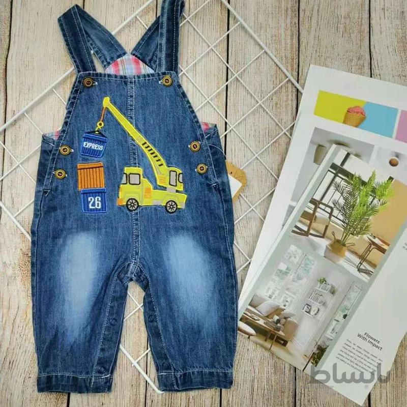 بیلرسوت بچه گانه جین طرح جرثقیل