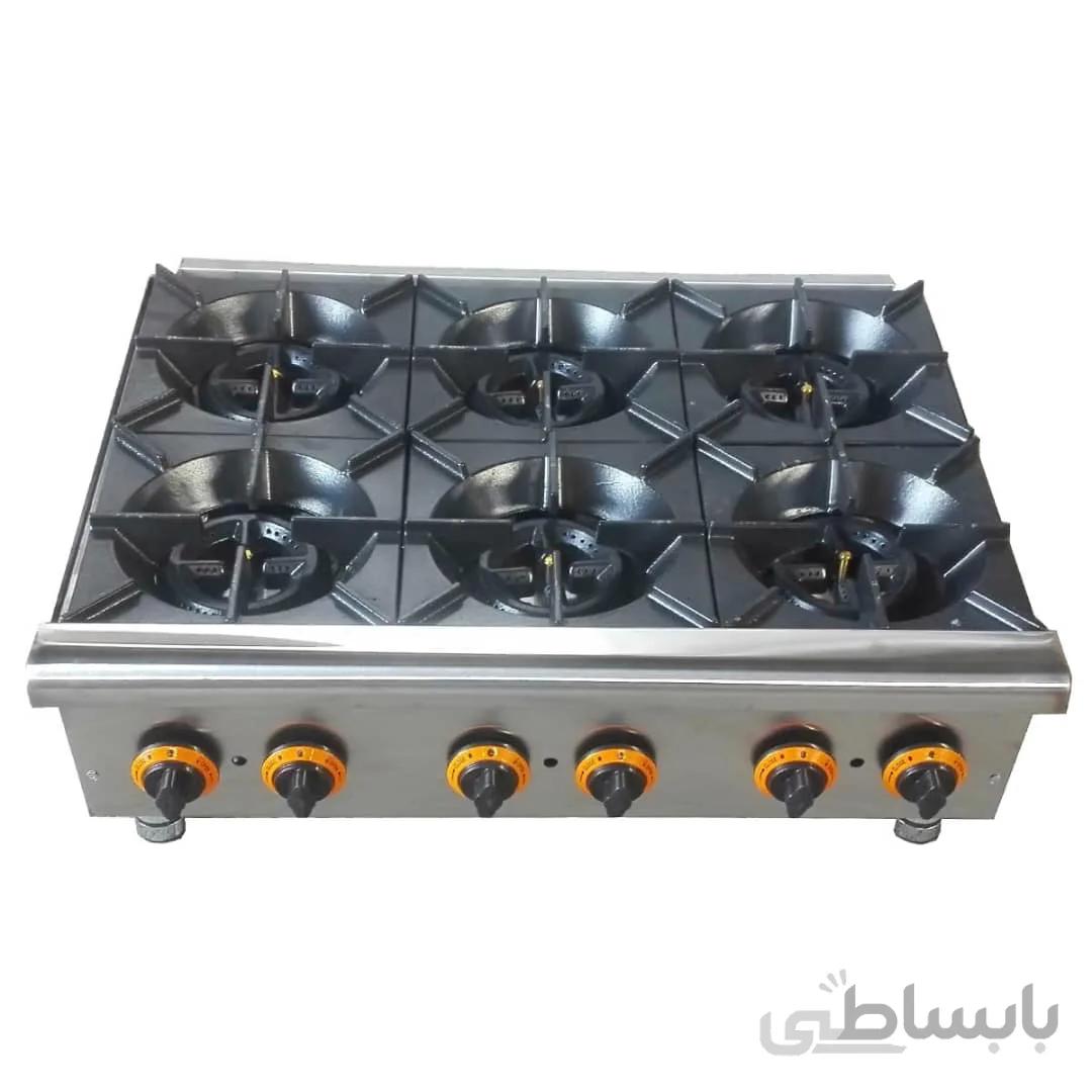اجاق گاز 6 شعله رومیزی مدل COO6 ا 6-burner table stove model COO6