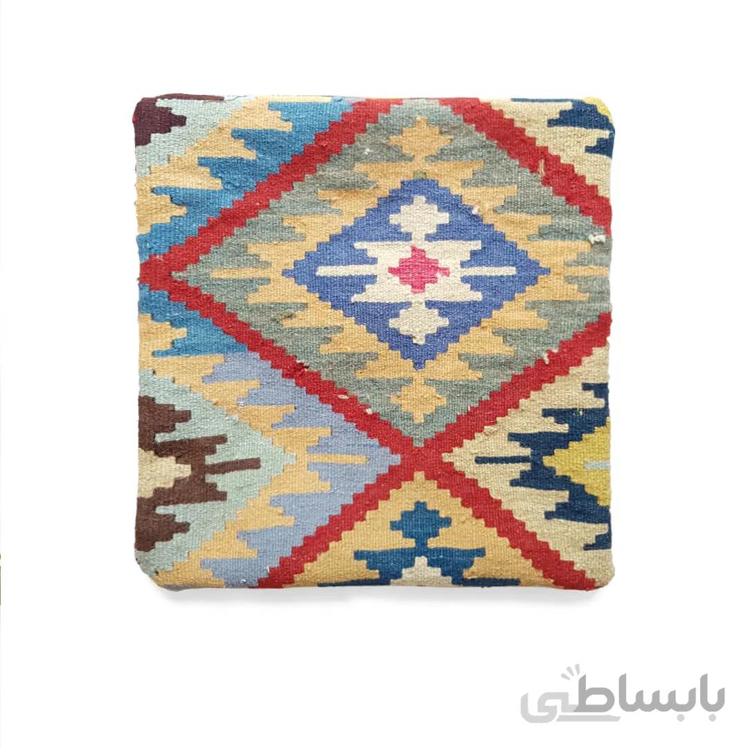 کوسن گلیمی قشقایی طرح آسمان 30×30 سانتی