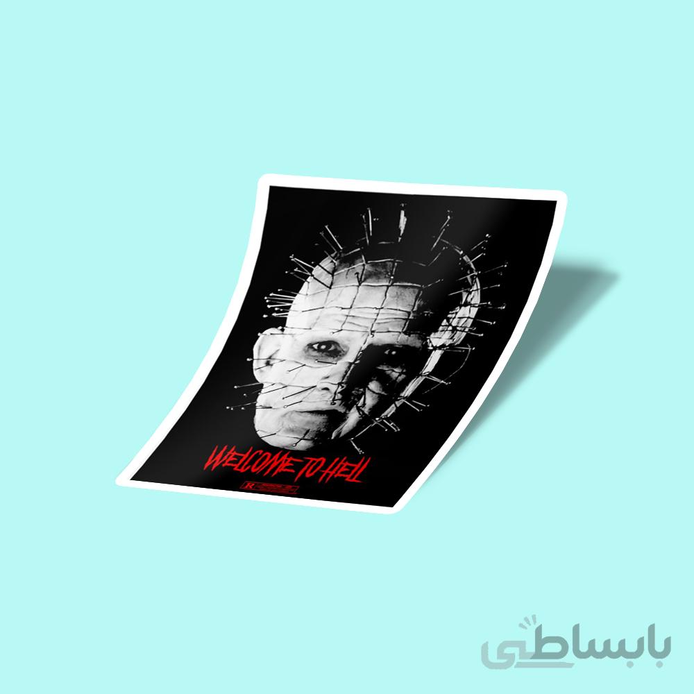 استیکر Welcome to hell poster horror Sticker