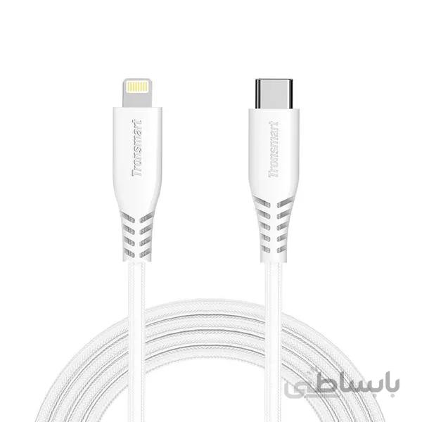کابل ترنسمارت USB-لایتنینگ- با روکش نایلونی بافته شده-سفید