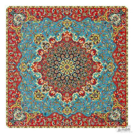 رومیزی مربع ترمه طرح فرحزاد کد 503