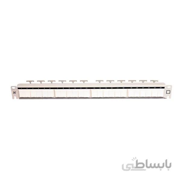 پچ پنل 24 پورت به همراه کیستون شبکه Cat6 UTP نگزنس