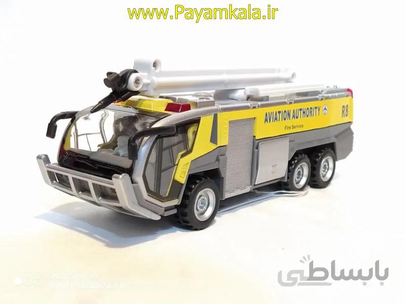 ماکت فلزی ماشین آتشنشانی فرودگاه(8130) زرد