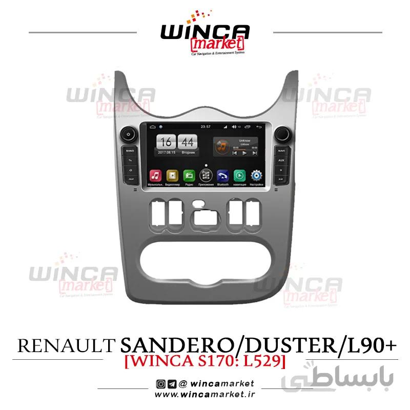 مانیتور فابریک اندروید ساندرو/ال90پلاس/داستر برند وینکا مدل L529 سری S170