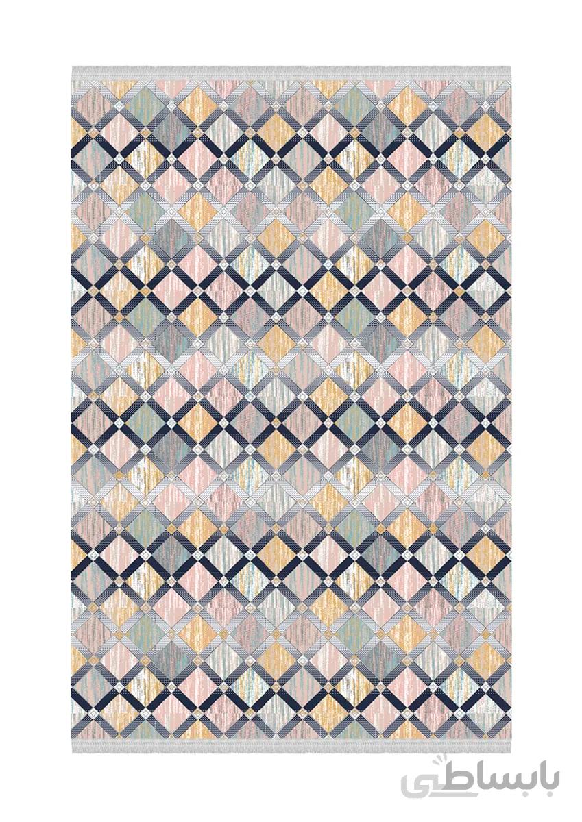 فرش ماشینی گل برجسته کاشان - کد 40090sr