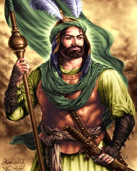 نخ و نقشه تابلو فرش طرح حضرت ابالفضل کد 292