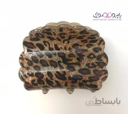 کلیپس مو زنانه طرح پلنگی کد 2