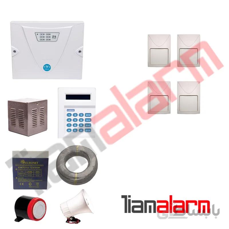 پکیج دزدگیر اماکن باسیم مدل کلاسیکPROبا تلفن کننده ی 20 حافظهCLF4